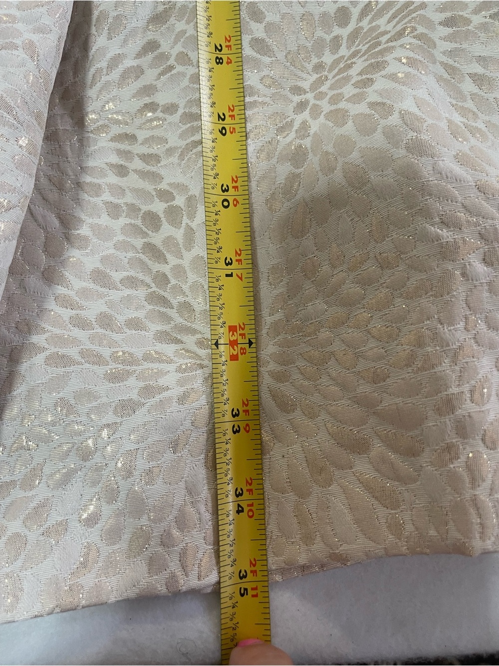 David's Bridal Ivory Textured Halter Fit-and-Flare Midi Dress - Picture 8 of 8